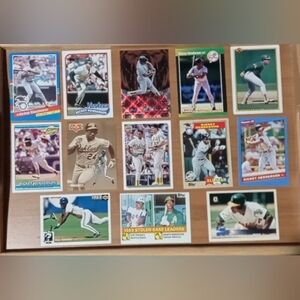 Rickey Henderson Baseball Trading Card Lot
